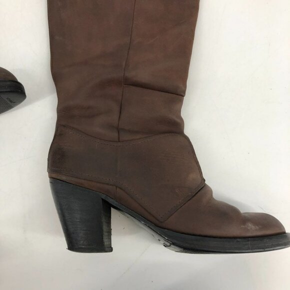 Acne Studio Pistol tall dark brown  heeled boots - Picture 3 of 16